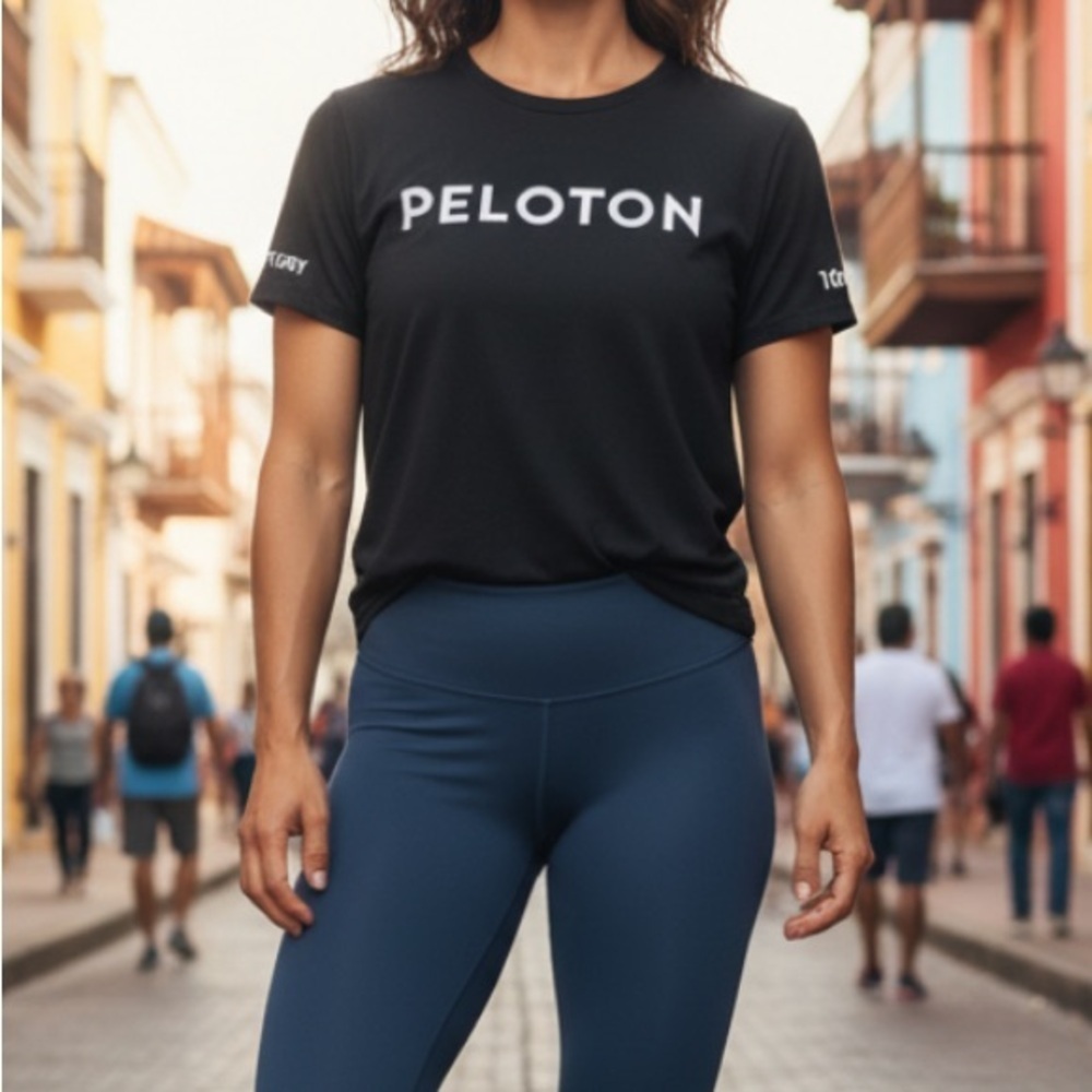 Peloton cotton black t-shirt l